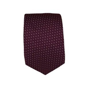 CHARLES TYRWHITT Bordeaux Geometric Silk Slim Tie ENGLAND 59"/ 2.8" EC